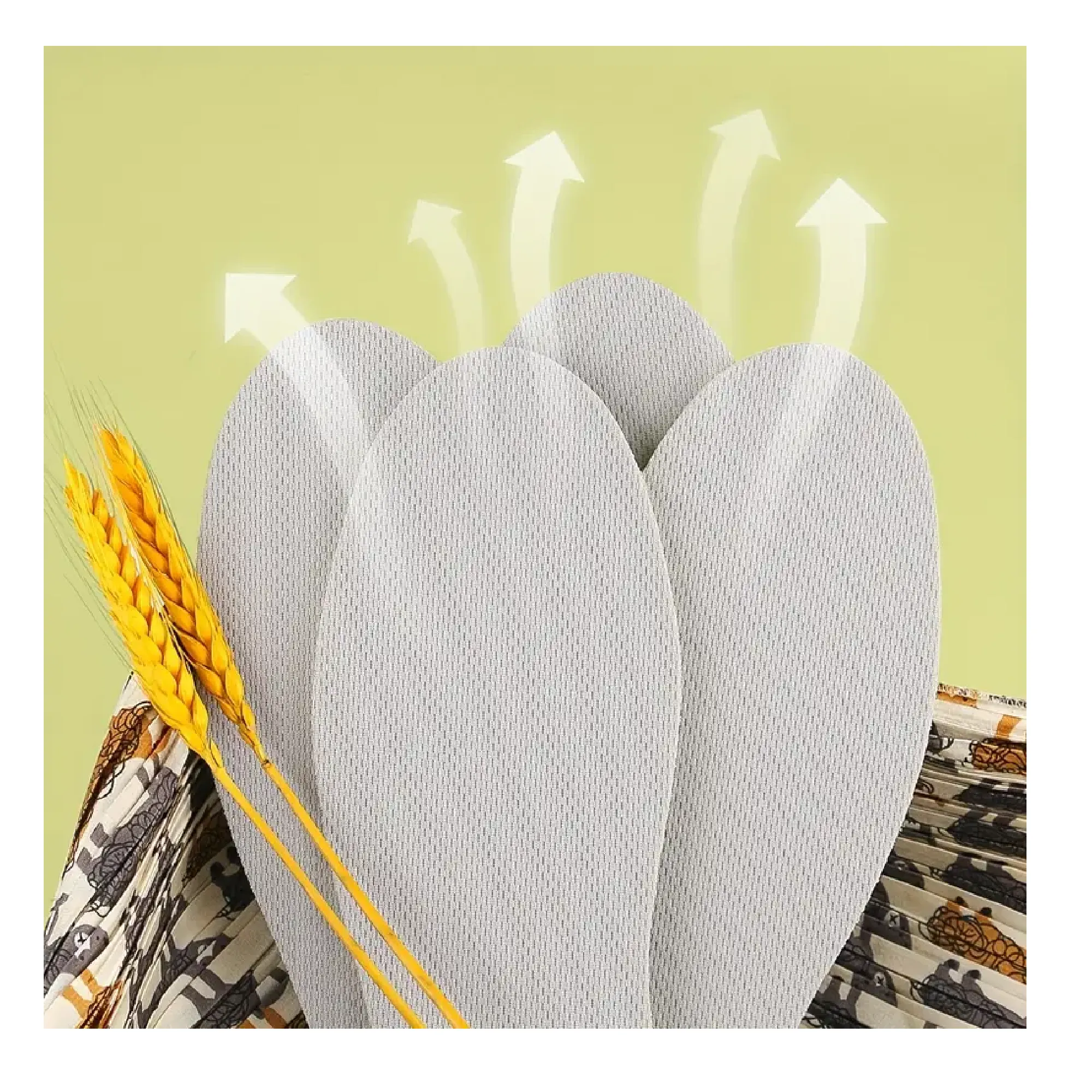 3/5pairs Barefoot Insoles, Gray, Ultra-thin, Oushonai, Female, Non-slip, Male, Sweat-absorbent And Breathable, Not Stuffy, Anti-odor, Soft Bottom, Leather Shoes, Single Shoes, Insoles