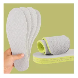 3/5pairs Barefoot Insoles, Gray, Ultra-thin, Oushonai, Female, Non-slip, Male, Sweat-absorbent And Breathable, Not Stuffy, Anti-odor, Soft Bottom, Leather Shoes, Single Shoes, Insoles