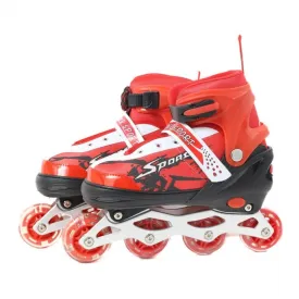 4-wheel Cartoon Children Adult Kids Roller Skate Shoes |Red