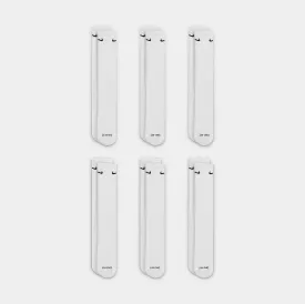 6 pack Everyday Crew Mens Socks (White)
