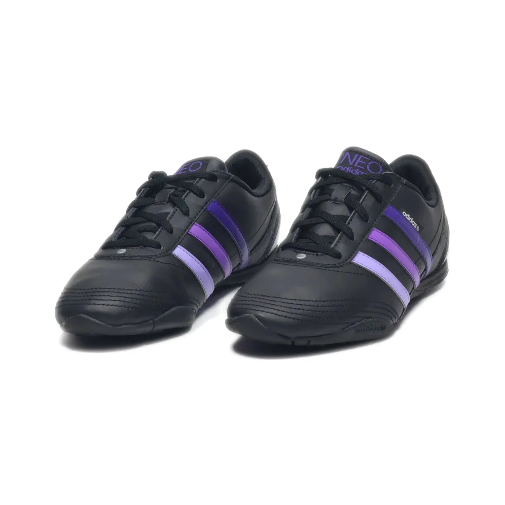 Adidas Neo Label Sport Shoes Leather Black Colour For Women