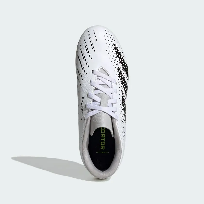 adidas Predator Accuracy .4 FxG Boots- White/Black/Fluro Green- JUNIOR
