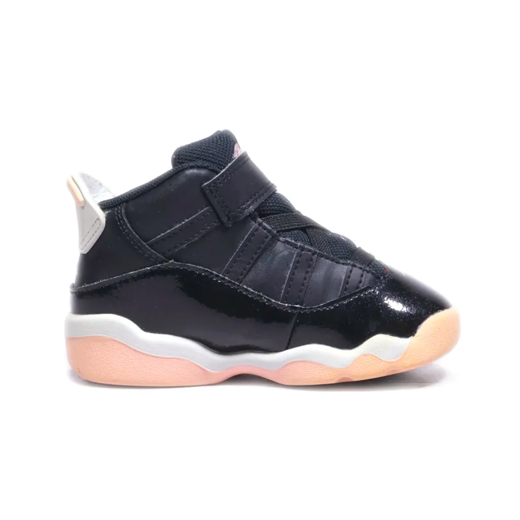 Air Jordan 6 Rings Td Sport Shoes Leather Black Colour For Kids