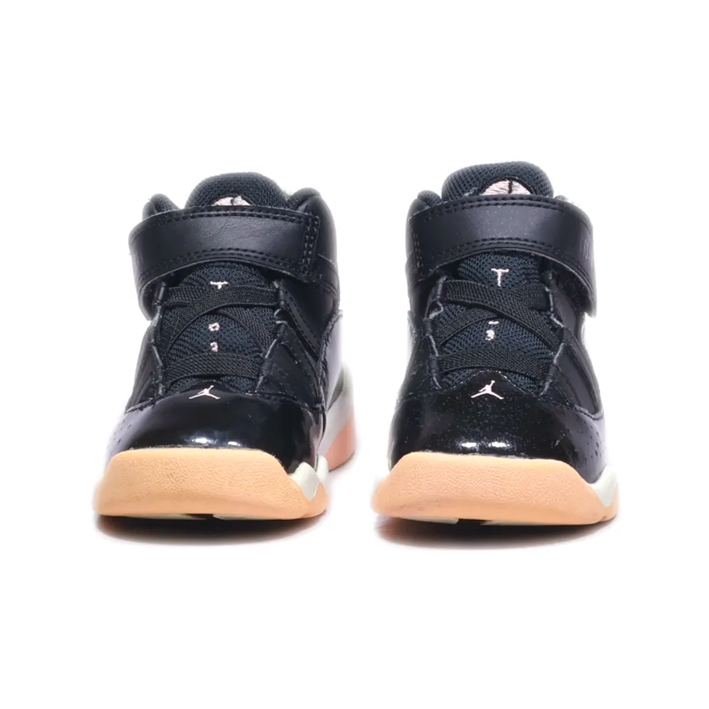 Air Jordan 6 Rings Td Sport Shoes Leather Black Colour For Kids