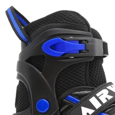 Airwalk Kids Youth Boys Girls Adjustable Inline Skates ABEC-5 Bearing, Blue, 1-4