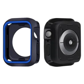 Apple Watch (41mm) dual color silicone cover - Black / Blue