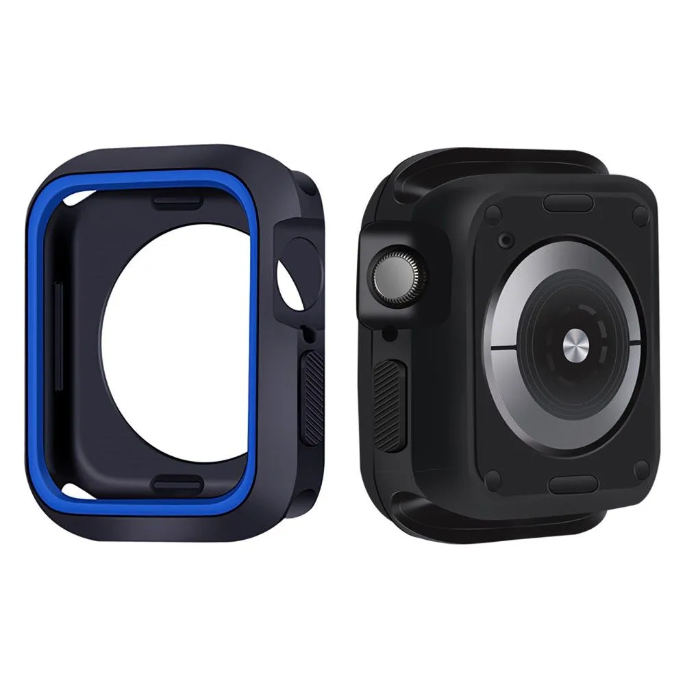 Apple Watch (41mm) dual color silicone cover - Black / Blue