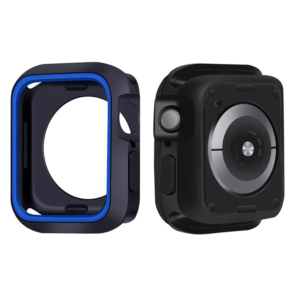Apple Watch (41mm) dual color silicone cover - Black / Blue