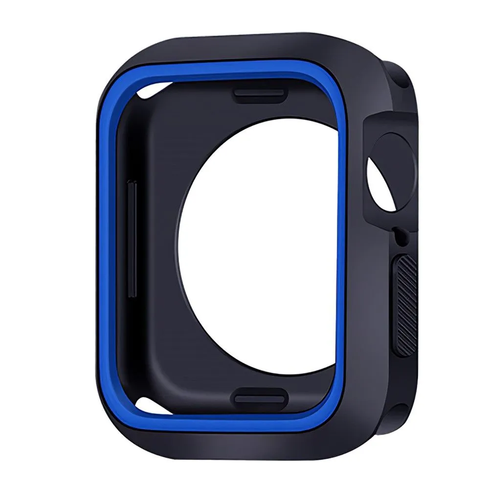 Apple Watch (41mm) dual color silicone cover - Black / Blue