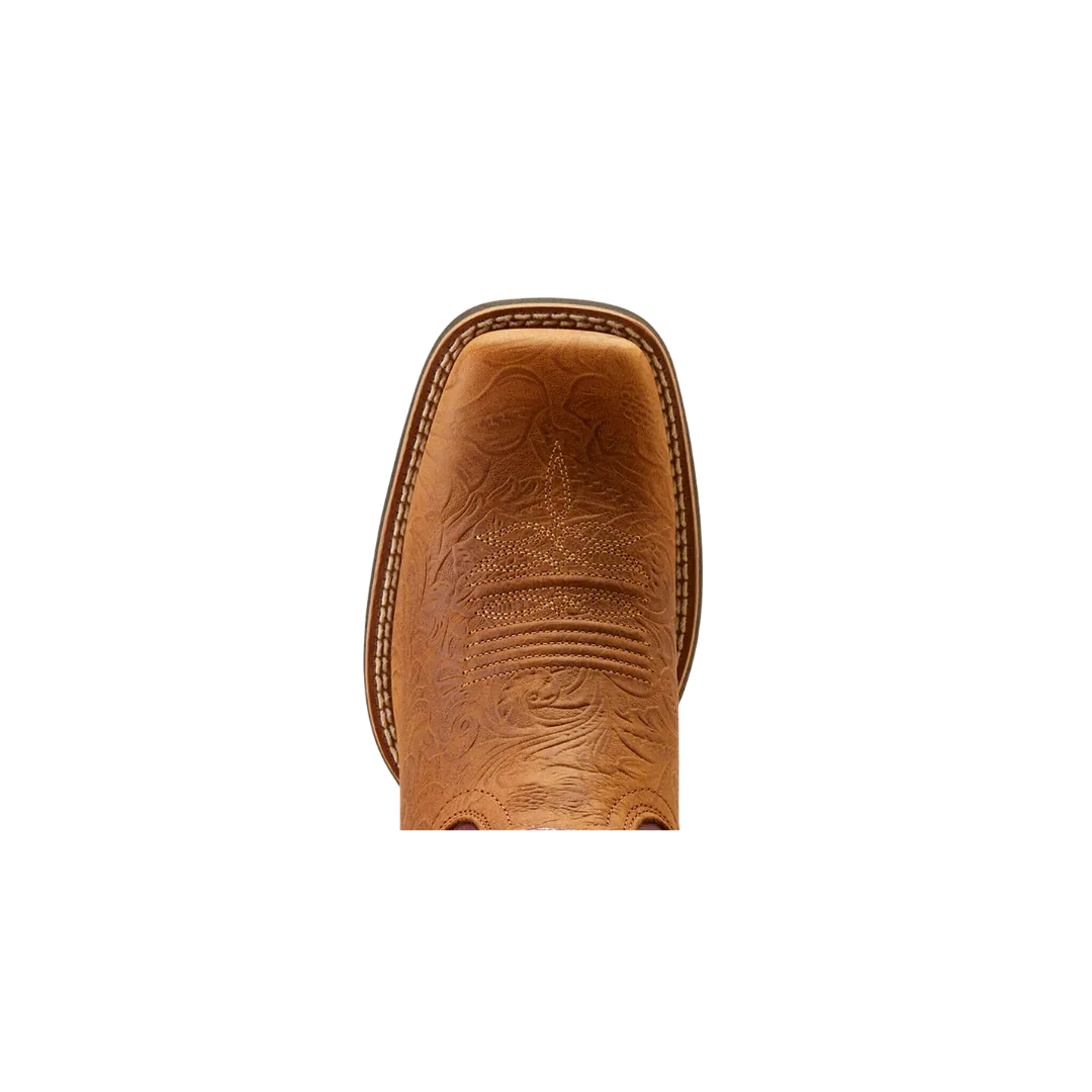 Ariat Women's San Angelo Western Tooled Toasted Almond Aged Merlot Boots