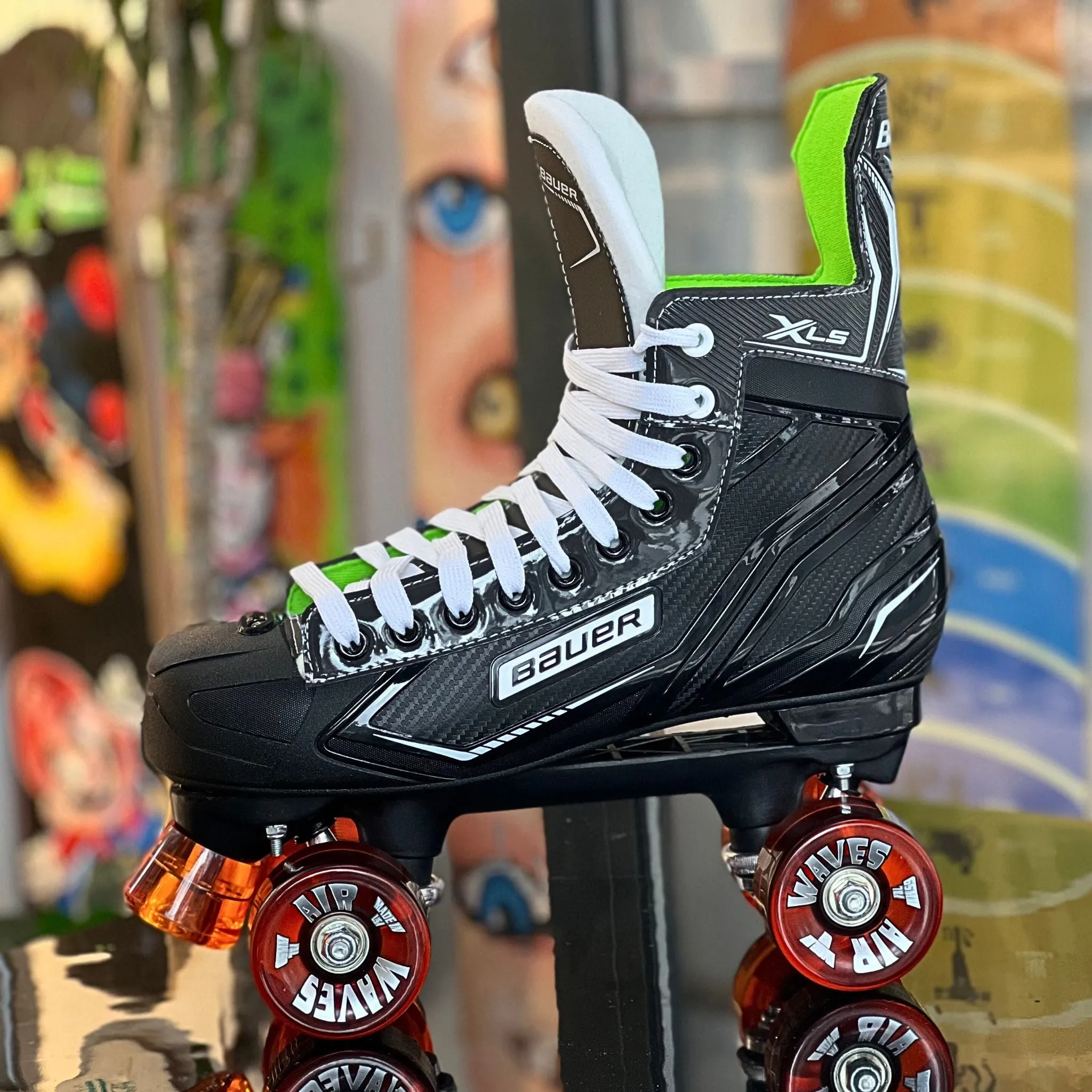 Bauer X-LS Quad Roller Skates with Airwaves Wheels