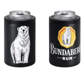 Bundaberg Rum Insulated Can Cooler - Stubby Cooler - Twist Top Lid - Black