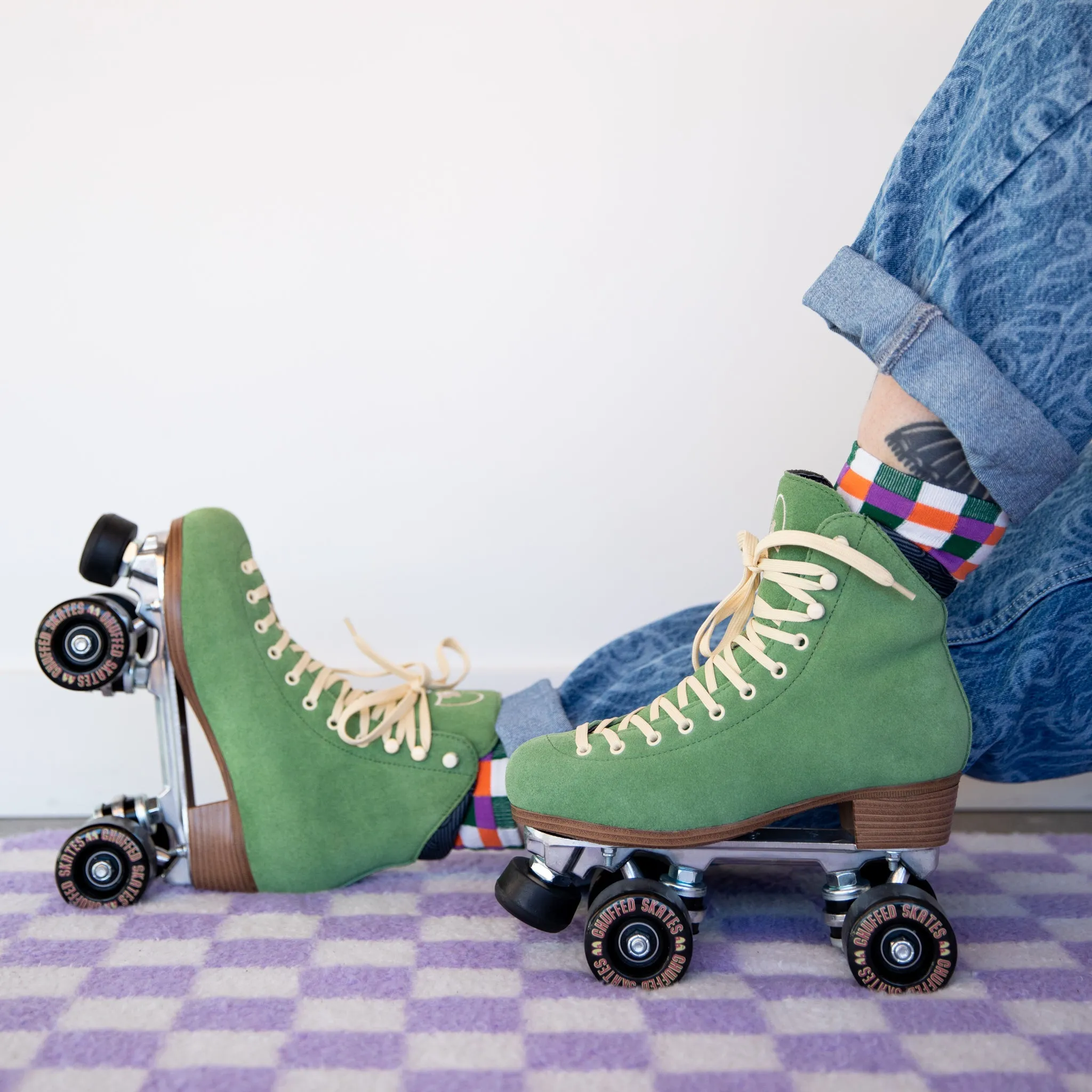 Chuffed Skates - Wanderer Roller Skates - Olive Green