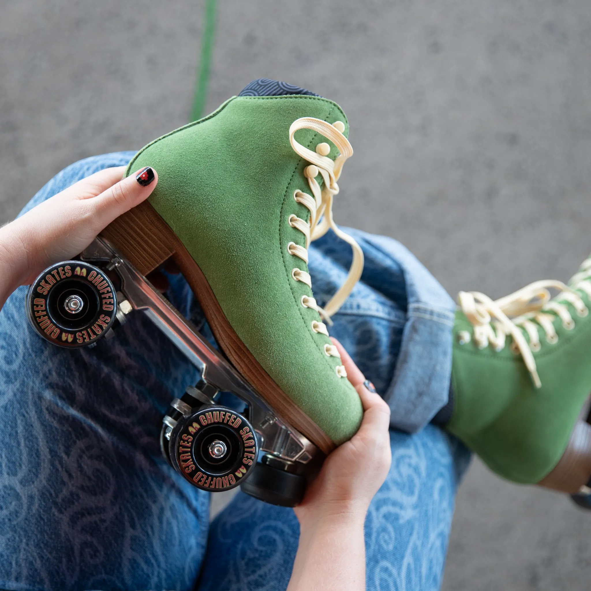 Chuffed Skates - Wanderer Roller Skates - Olive Green