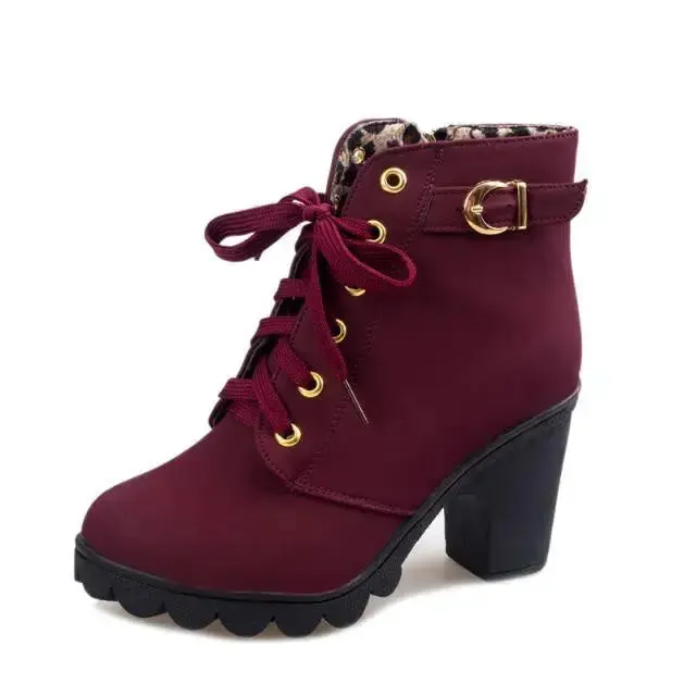 Cross strappy boots