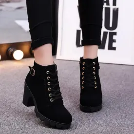 Cross strappy boots