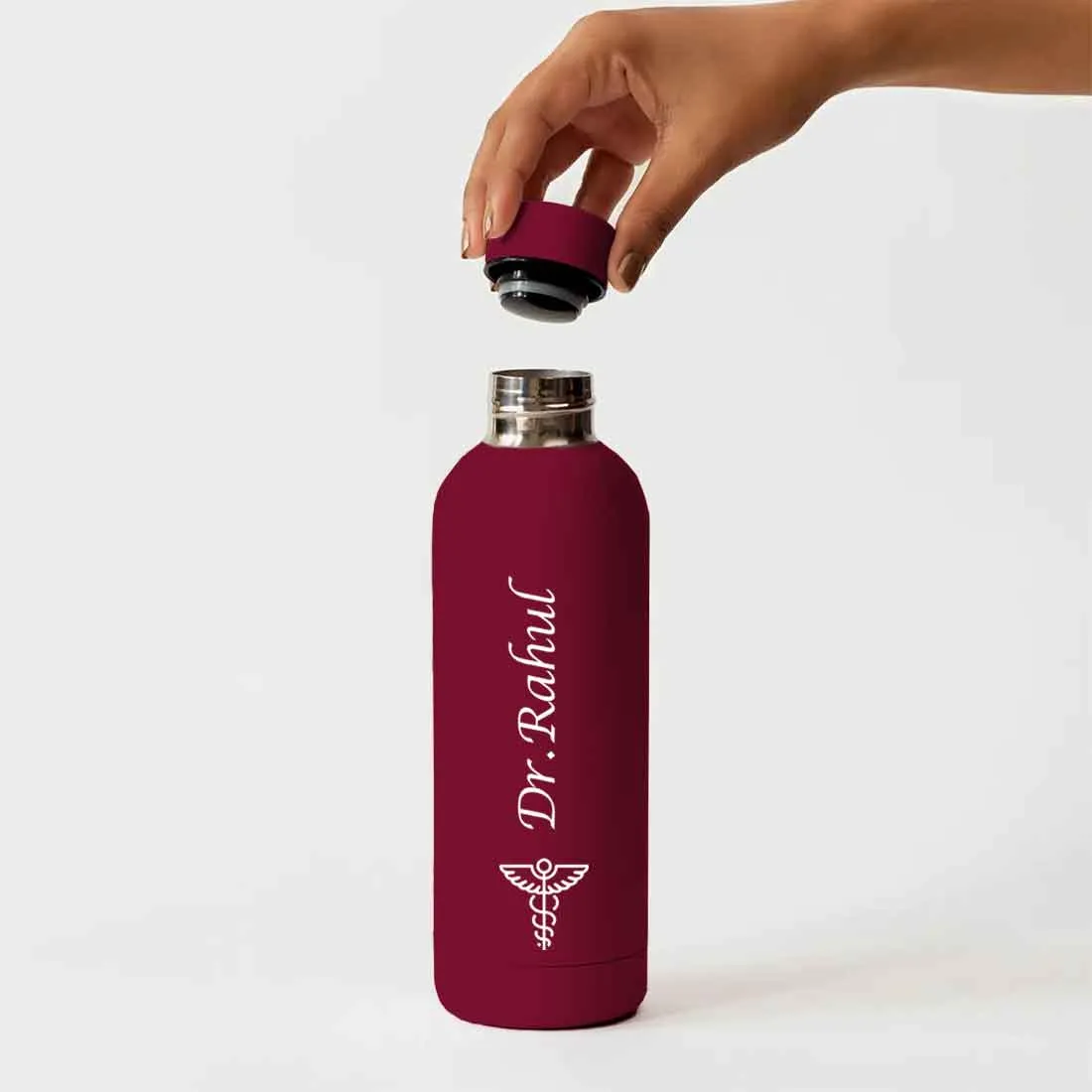 Custom Insulated Water Bottles for Doctors - Stainless Steel, BPA-Free, Leakproof Water Bottles for Travel, Hospital, Gym, and Home