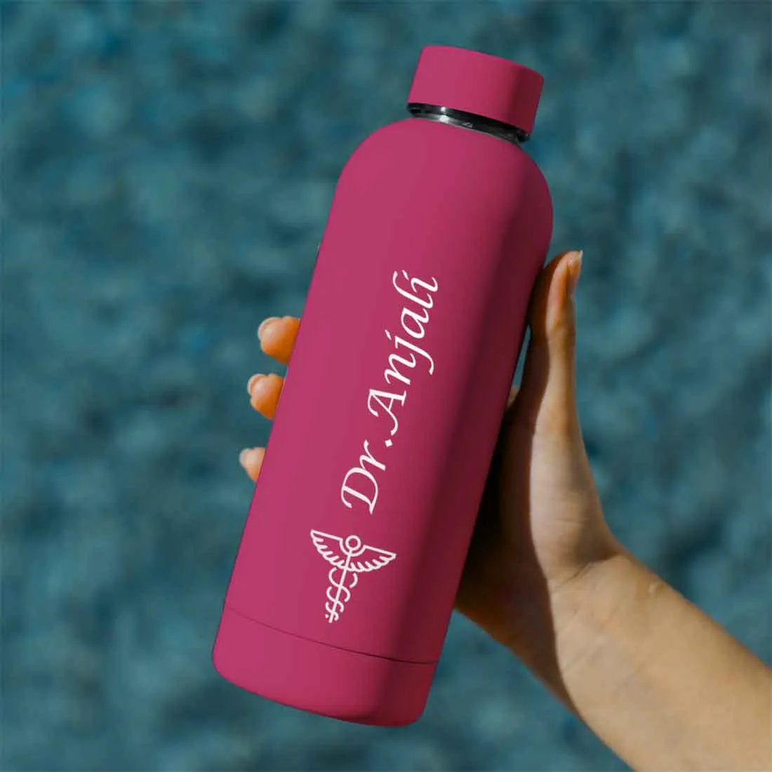 Custom Insulated Water Bottles for Doctors - Stainless Steel, BPA-Free, Leakproof Water Bottles for Travel, Hospital, Gym, and Home
