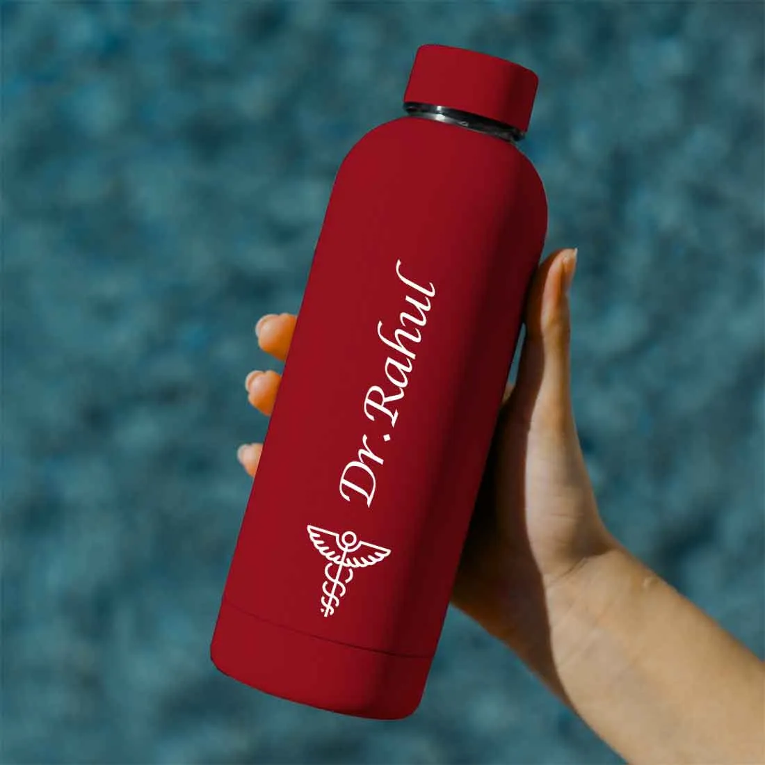Custom Insulated Water Bottles for Doctors - Stainless Steel, BPA-Free, Leakproof Water Bottles for Travel, Hospital, Gym, and Home