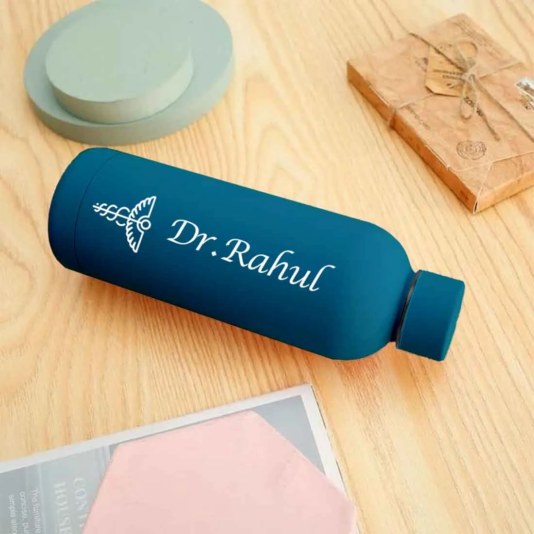 Custom Insulated Water Bottles for Doctors - Stainless Steel, BPA-Free, Leakproof Water Bottles for Travel, Hospital, Gym, and Home
