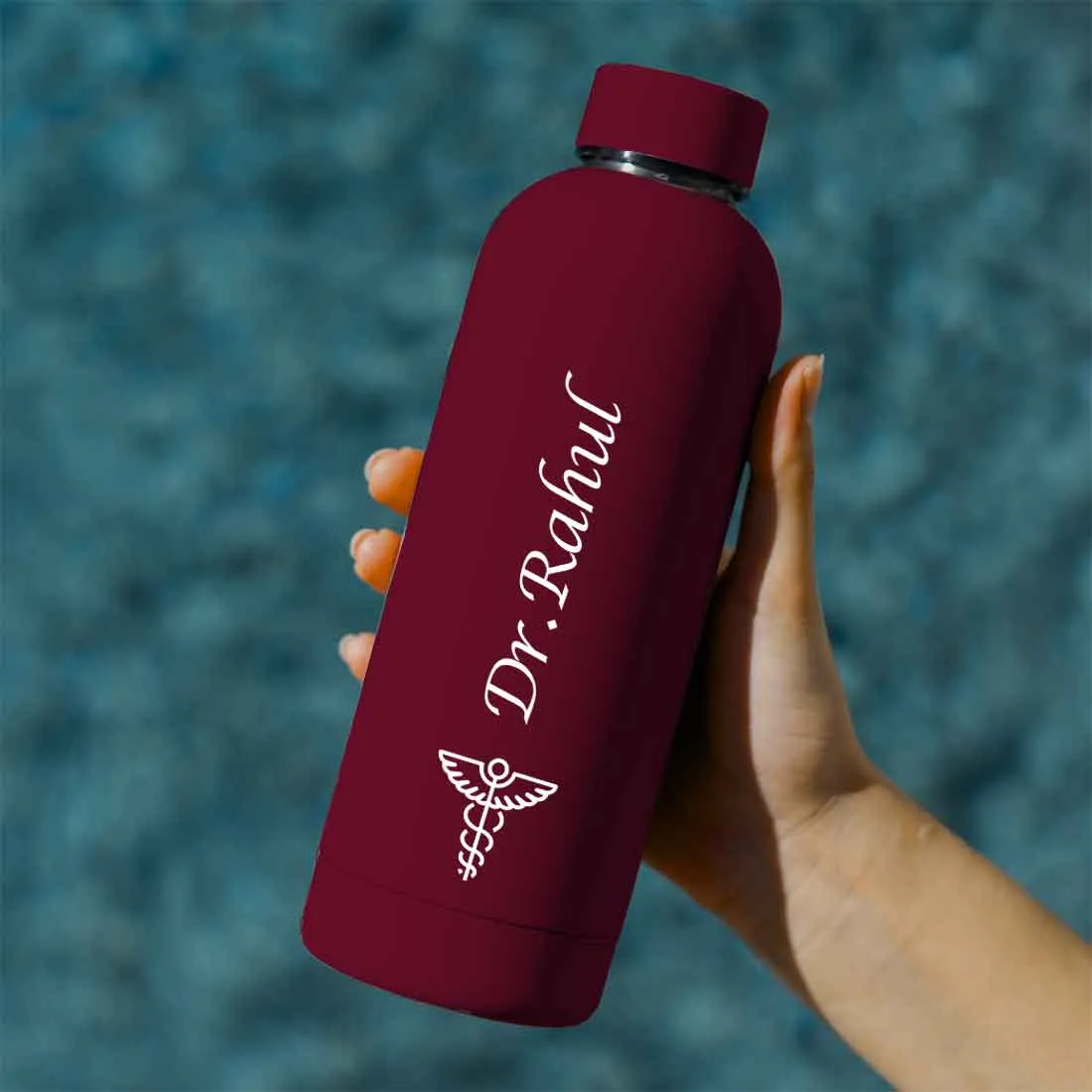 Custom Insulated Water Bottles for Doctors - Stainless Steel, BPA-Free, Leakproof Water Bottles for Travel, Hospital, Gym, and Home