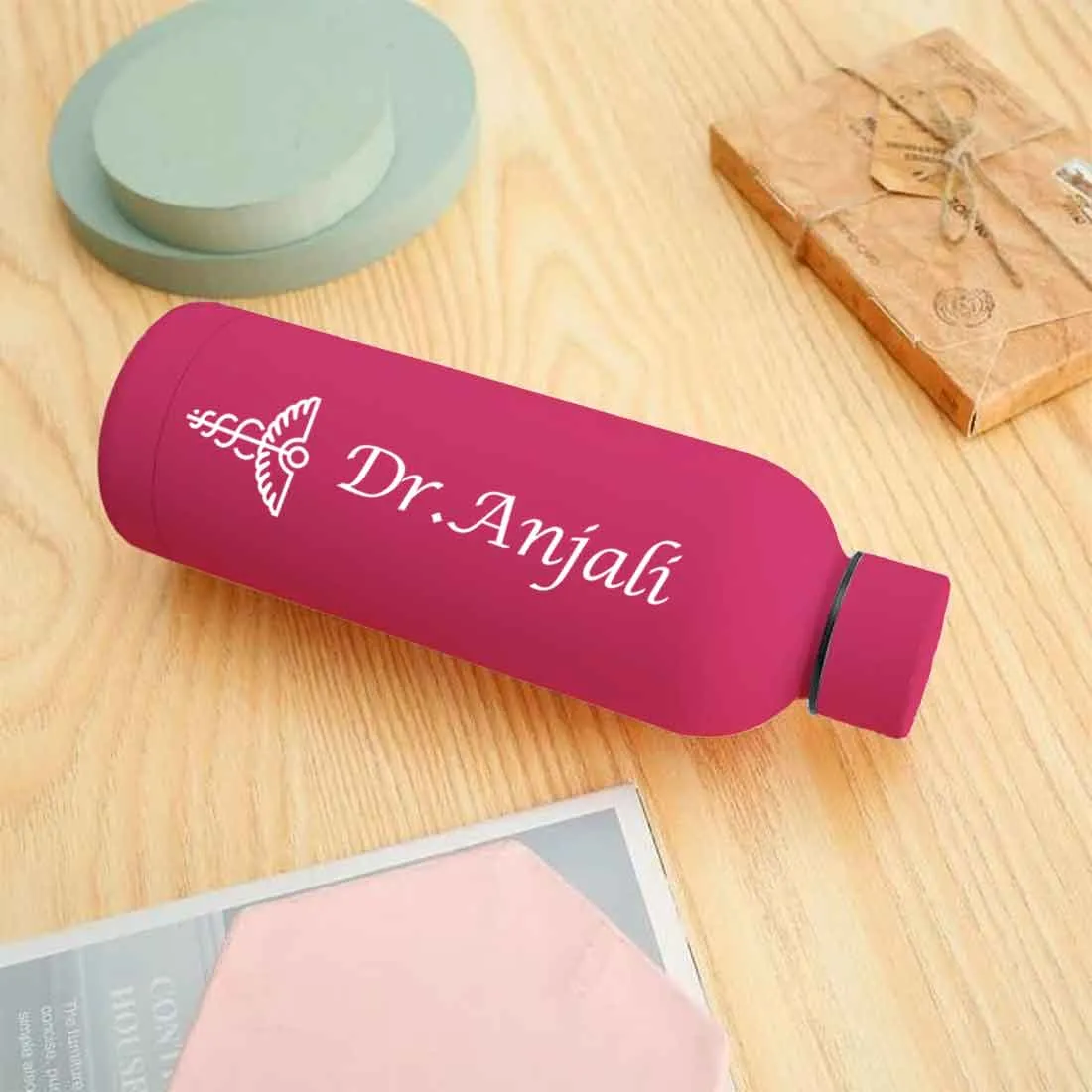 Custom Insulated Water Bottles for Doctors - Stainless Steel, BPA-Free, Leakproof Water Bottles for Travel, Hospital, Gym, and Home