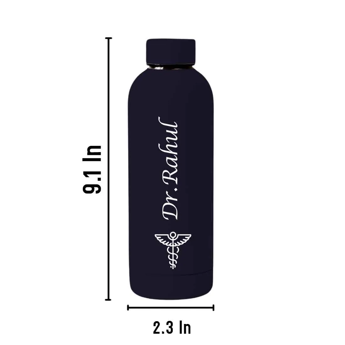 Custom Insulated Water Bottles for Doctors - Stainless Steel, BPA-Free, Leakproof Water Bottles for Travel, Hospital, Gym, and Home