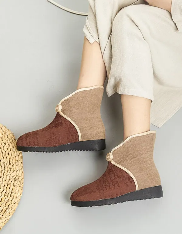 Ethnic Style Comfortable  Winter Cotton Boots