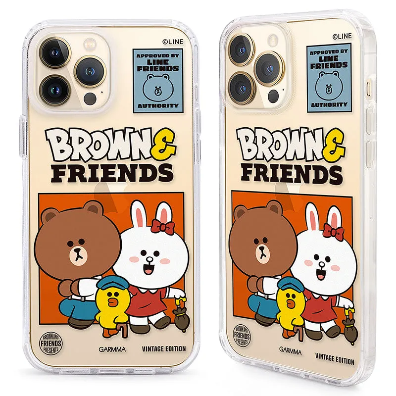 GARMMA Line Friends Vintage Edition Air Cushion TPU PC Back Case Cover