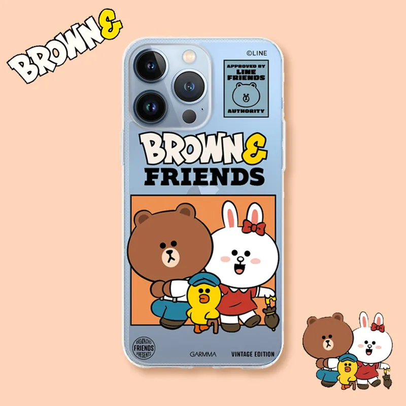GARMMA Line Friends Vintage Edition Air Cushion TPU PC Back Case Cover