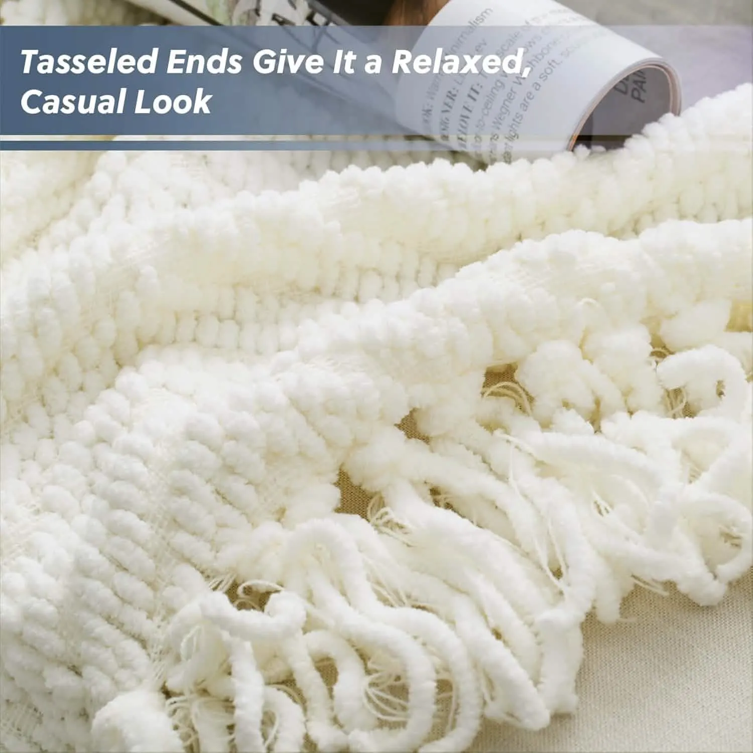 GentleSoft Versatile Knit Woven Chenille Blanket