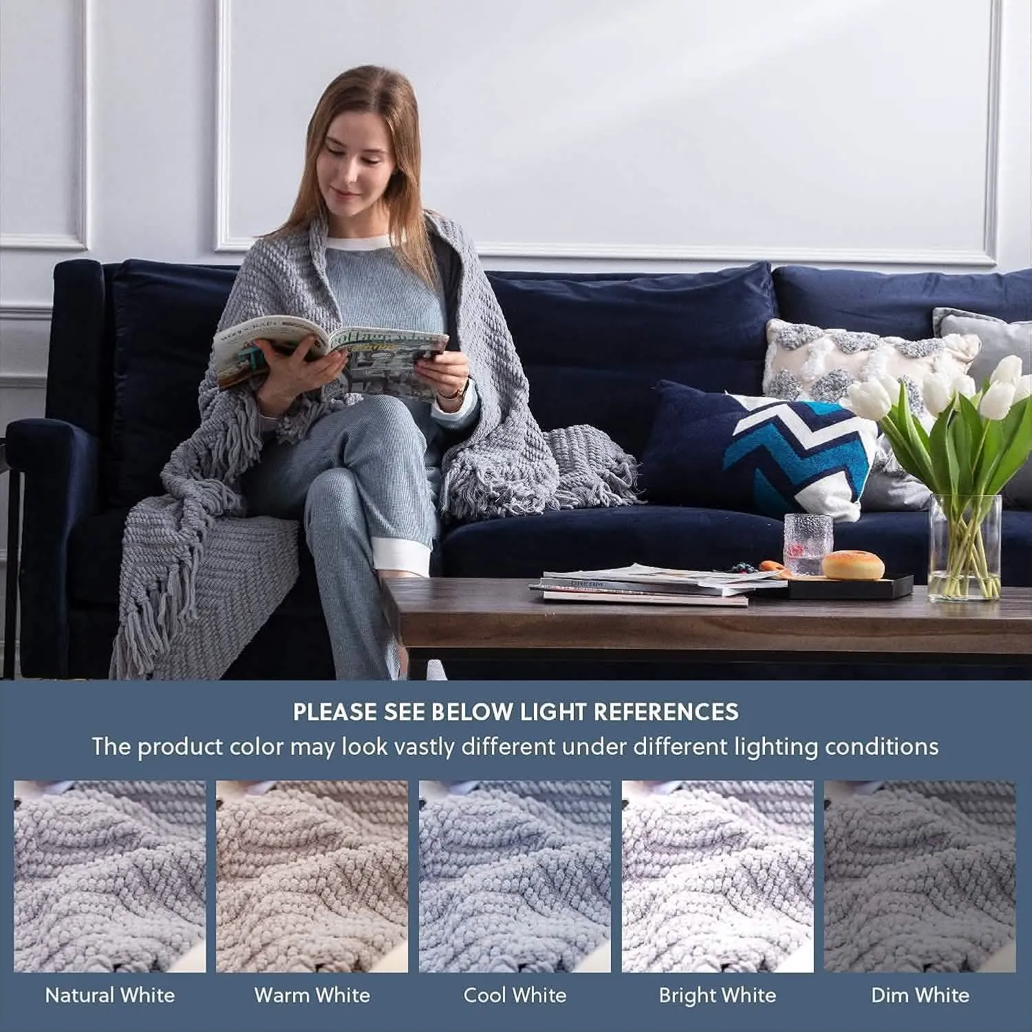 GentleSoft Versatile Knit Woven Chenille Blanket