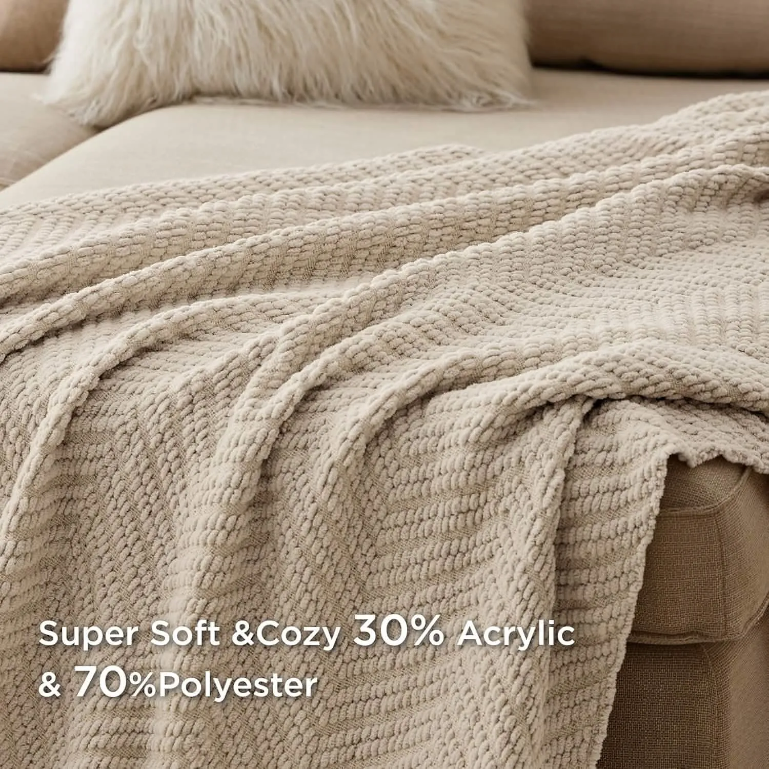 GentleSoft Versatile Knit Woven Chenille Blanket