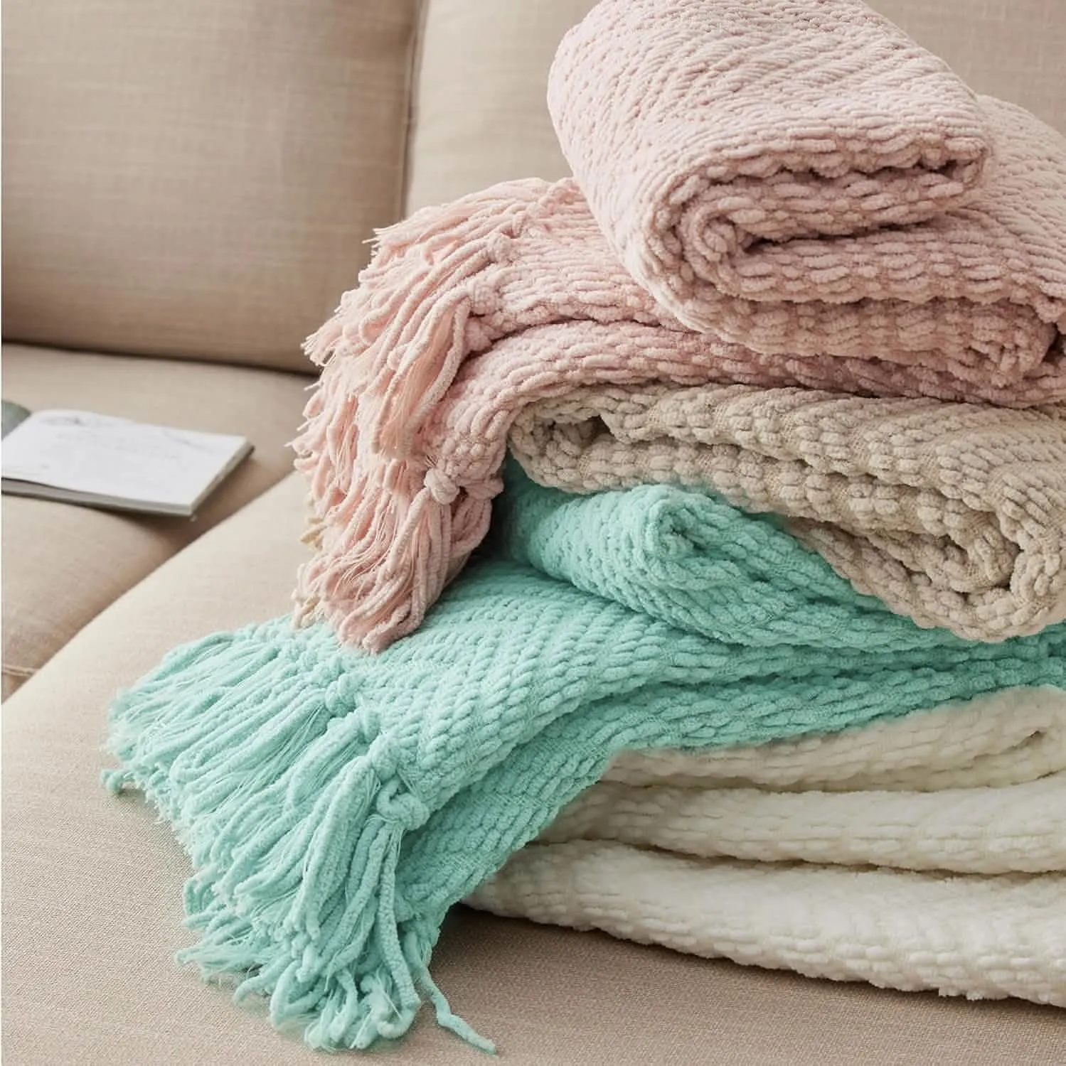 GentleSoft Versatile Knit Woven Chenille Blanket