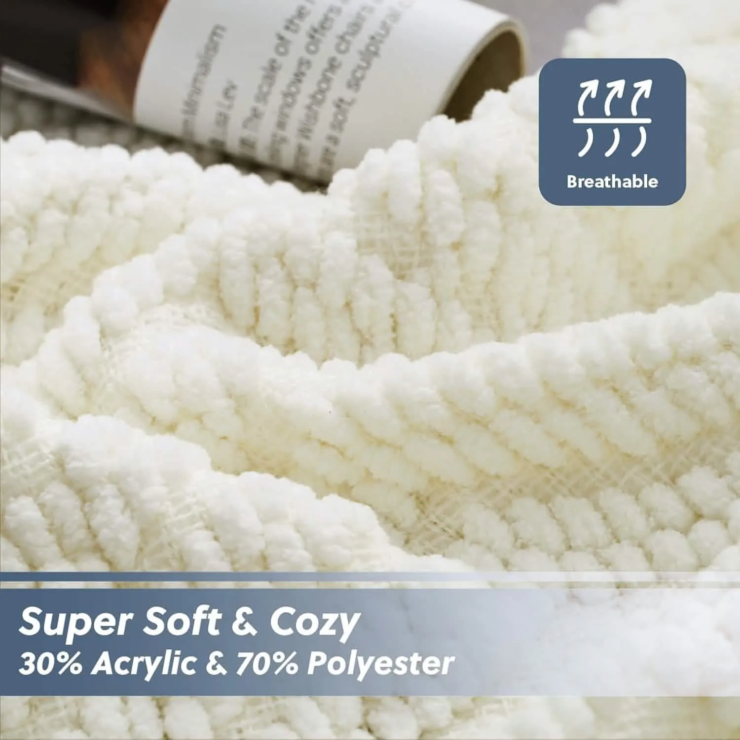 GentleSoft Versatile Knit Woven Chenille Blanket
