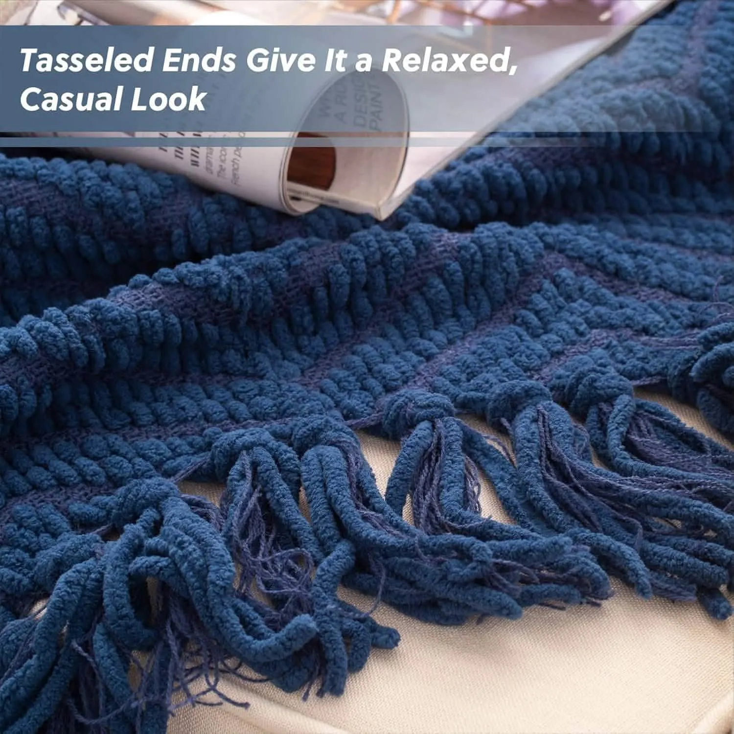 GentleSoft Versatile Knit Woven Chenille Blanket