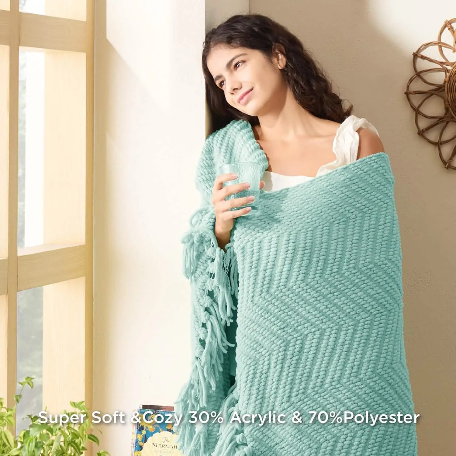 GentleSoft Versatile Knit Woven Chenille Blanket