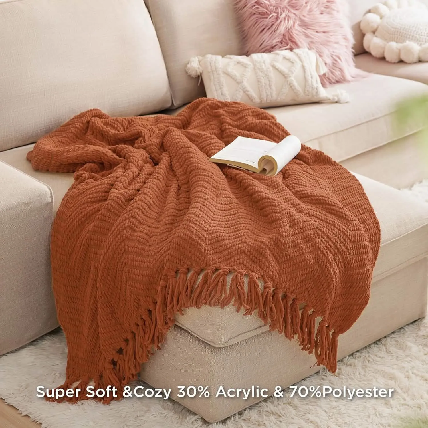 GentleSoft Versatile Knit Woven Chenille Blanket