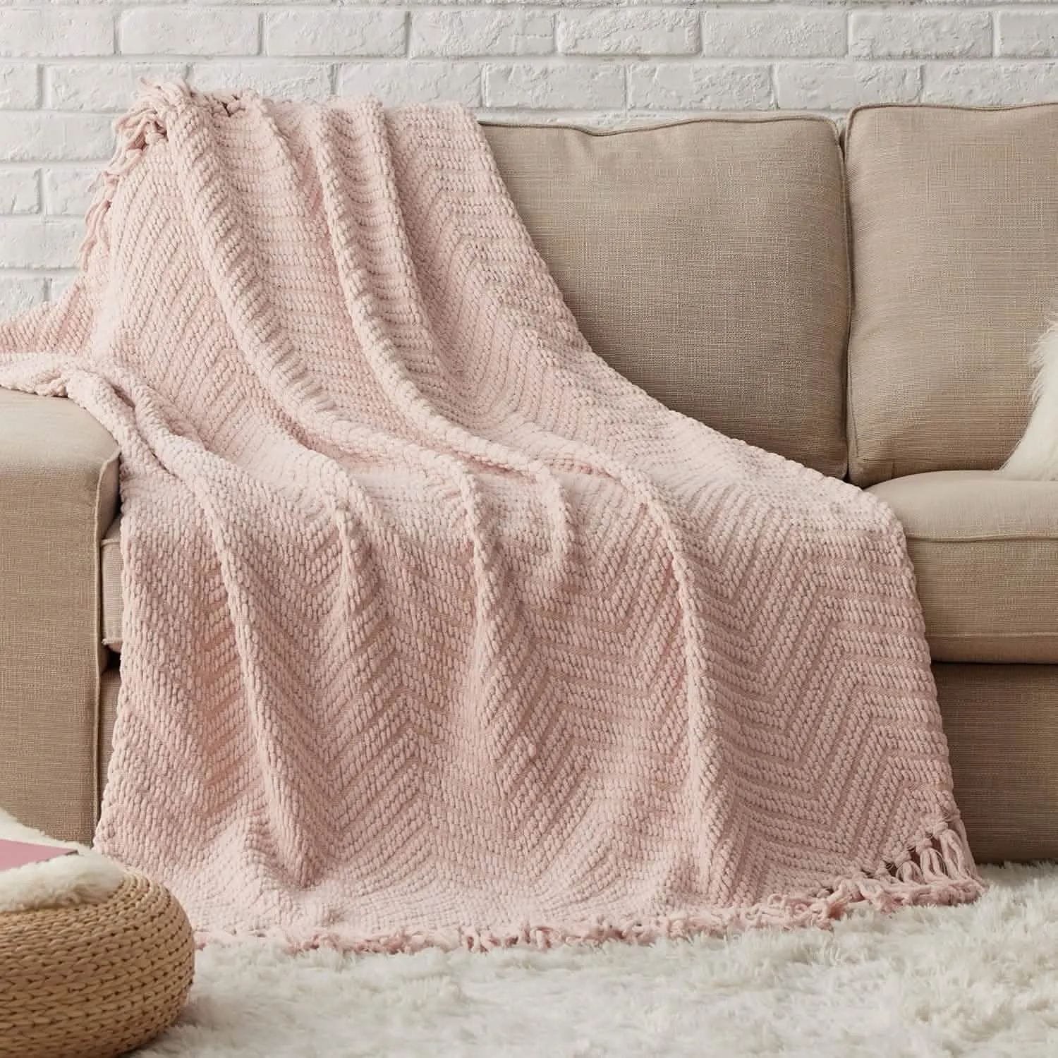 GentleSoft Versatile Knit Woven Chenille Blanket
