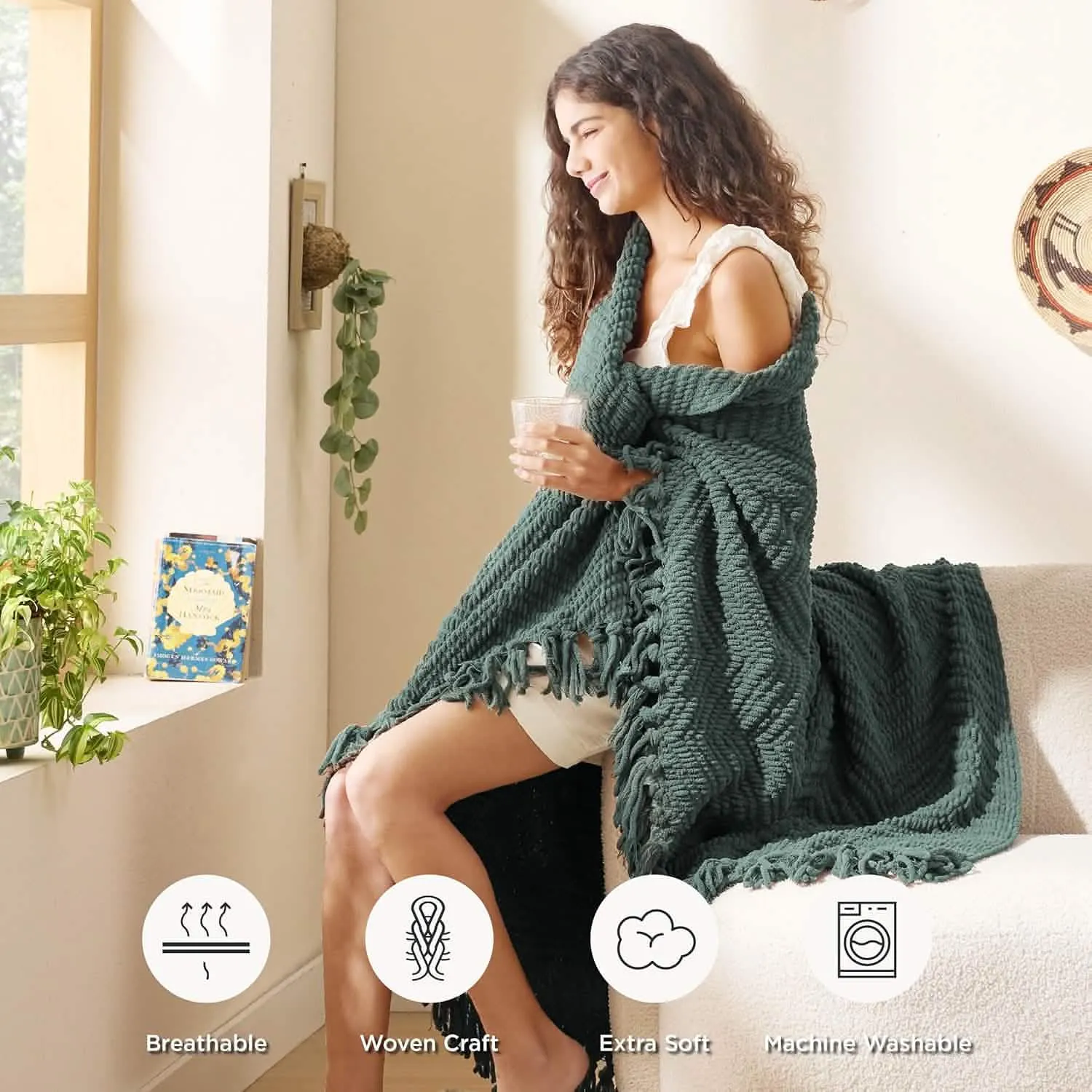 GentleSoft Versatile Knit Woven Chenille Blanket