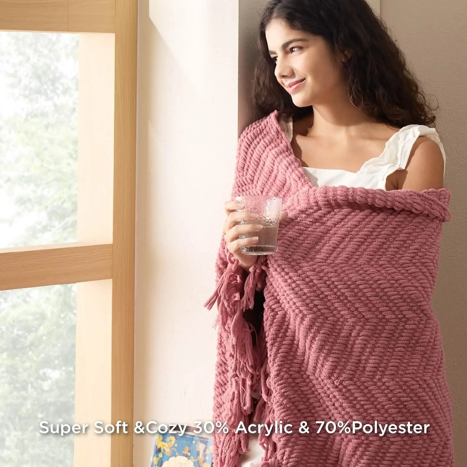 GentleSoft Versatile Knit Woven Chenille Blanket