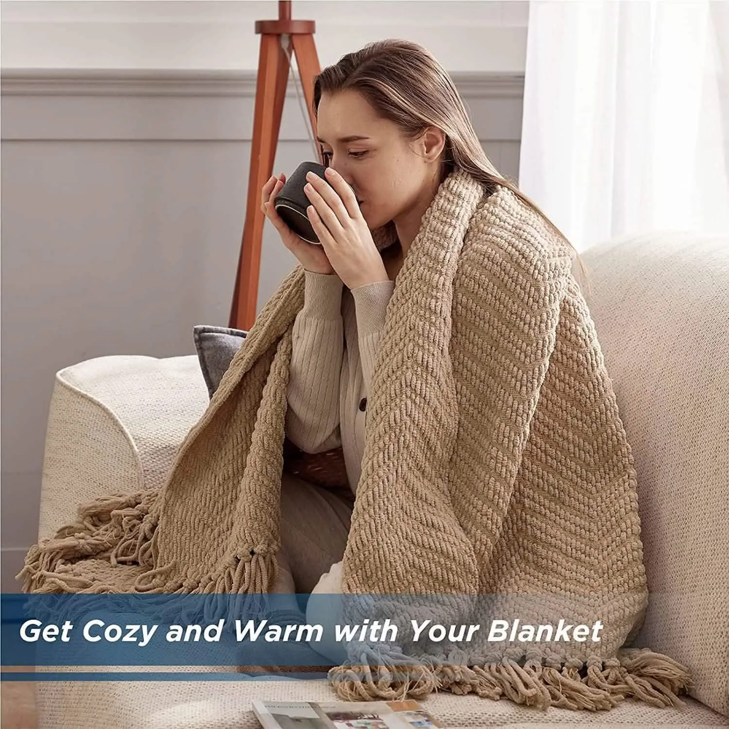 GentleSoft Versatile Knit Woven Chenille Blanket