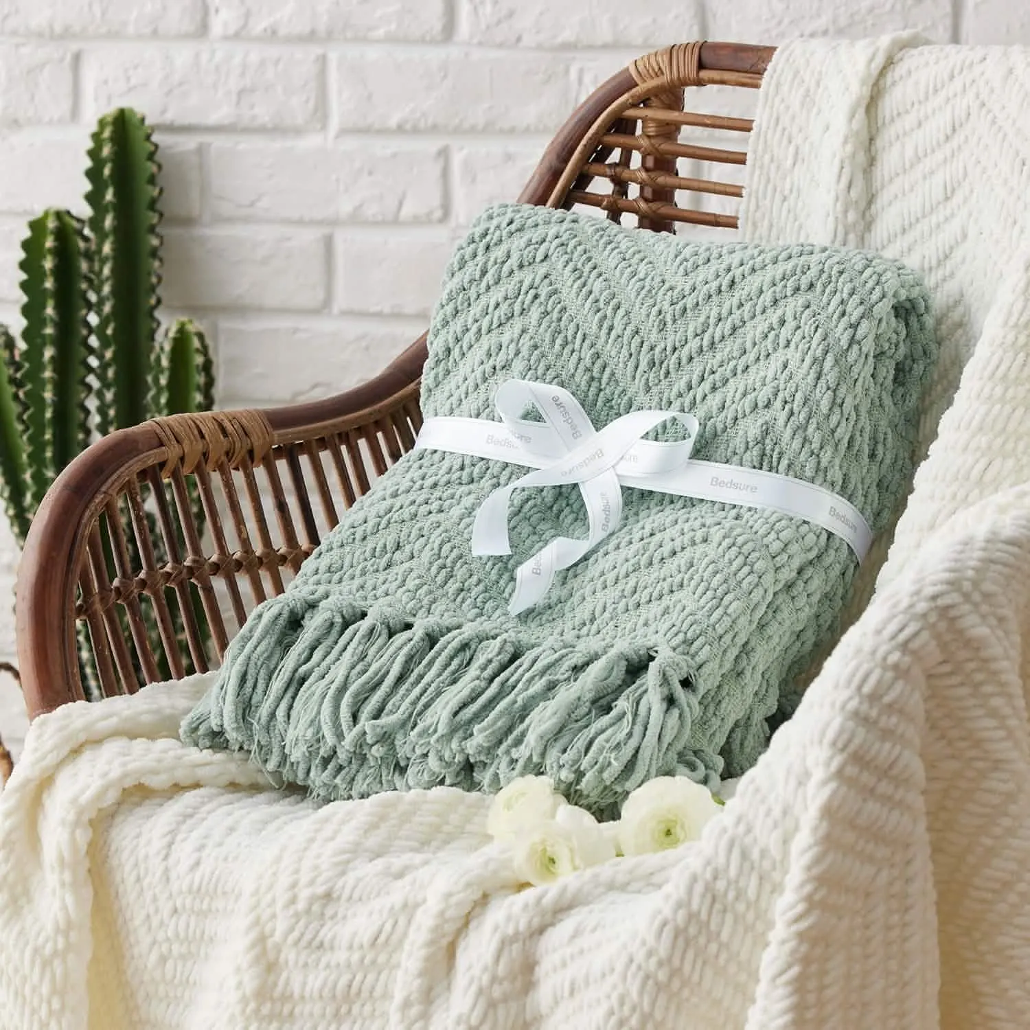 GentleSoft Versatile Knit Woven Chenille Blanket