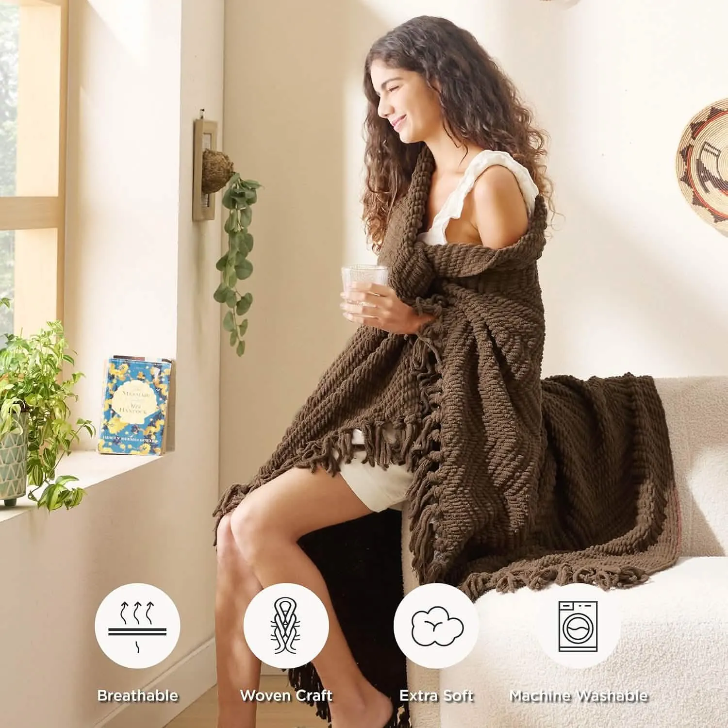 GentleSoft Versatile Knit Woven Chenille Blanket