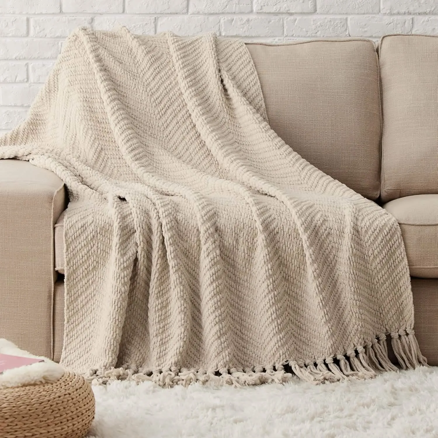 GentleSoft Versatile Knit Woven Chenille Blanket