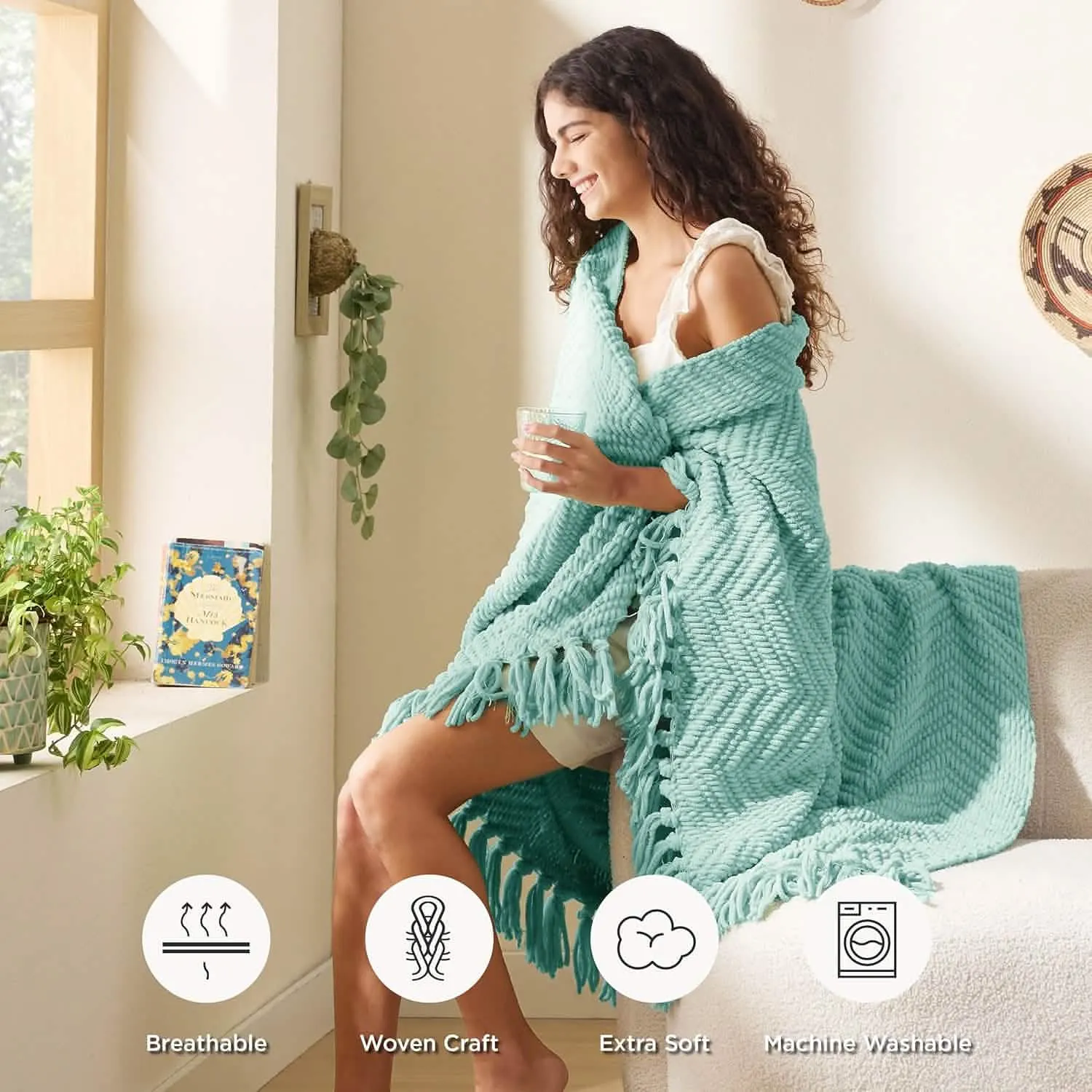 GentleSoft Versatile Knit Woven Chenille Blanket