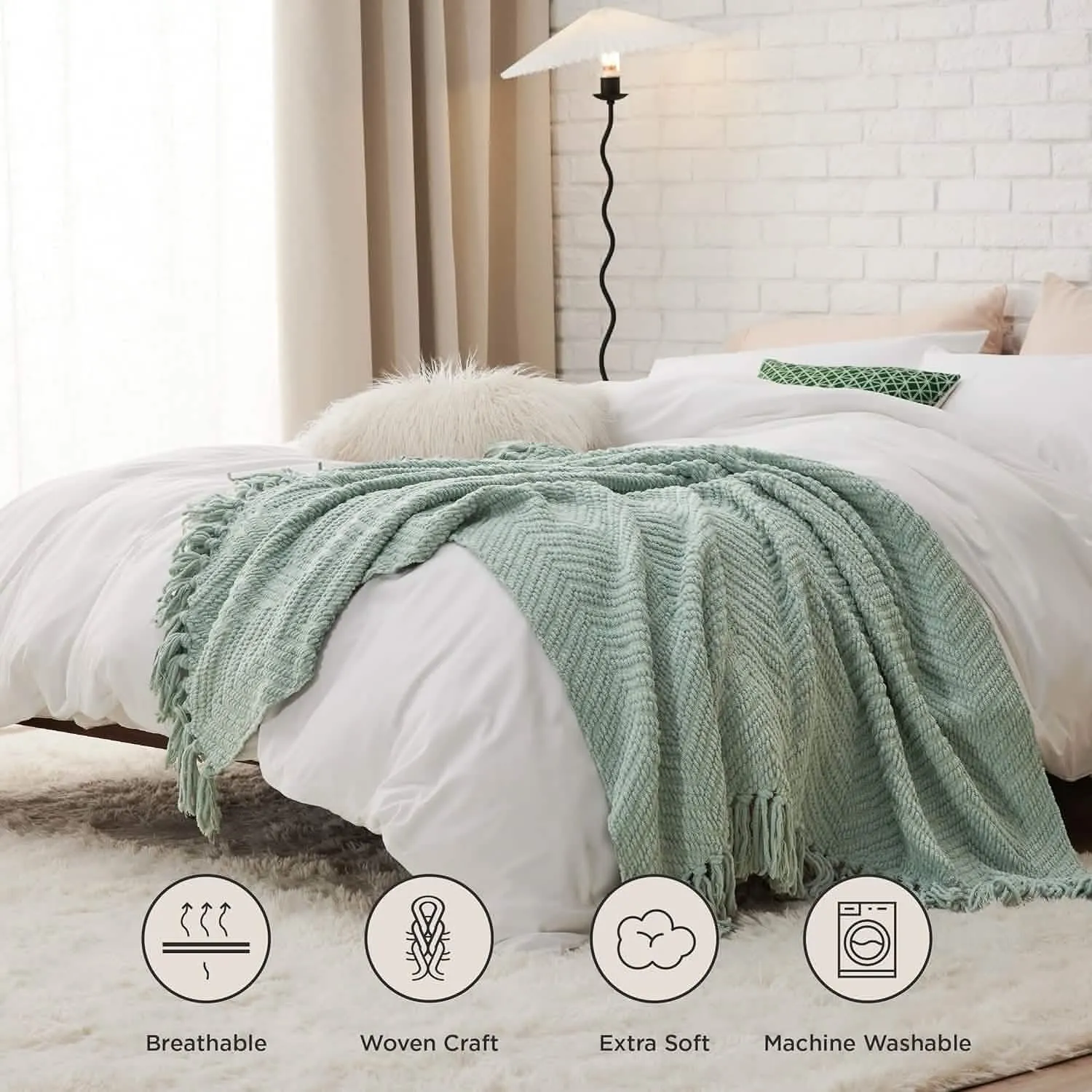 GentleSoft Versatile Knit Woven Chenille Blanket