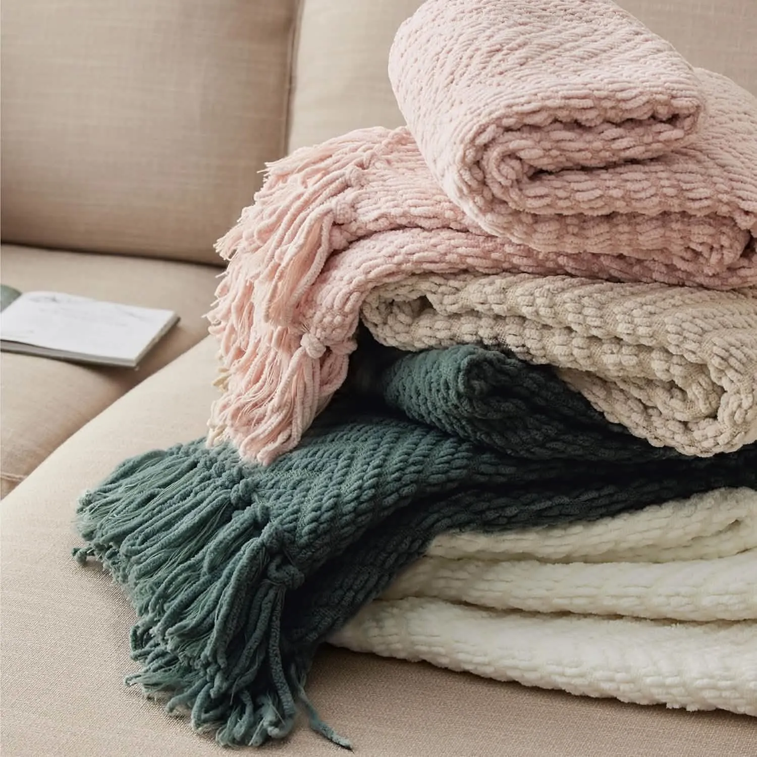 GentleSoft Versatile Knit Woven Chenille Blanket