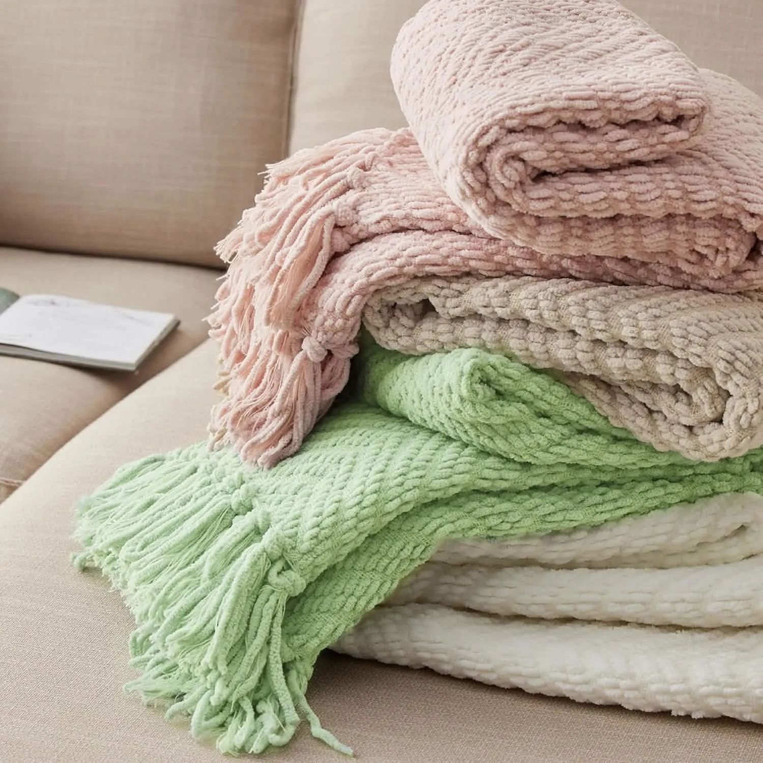 GentleSoft Versatile Knit Woven Chenille Blanket