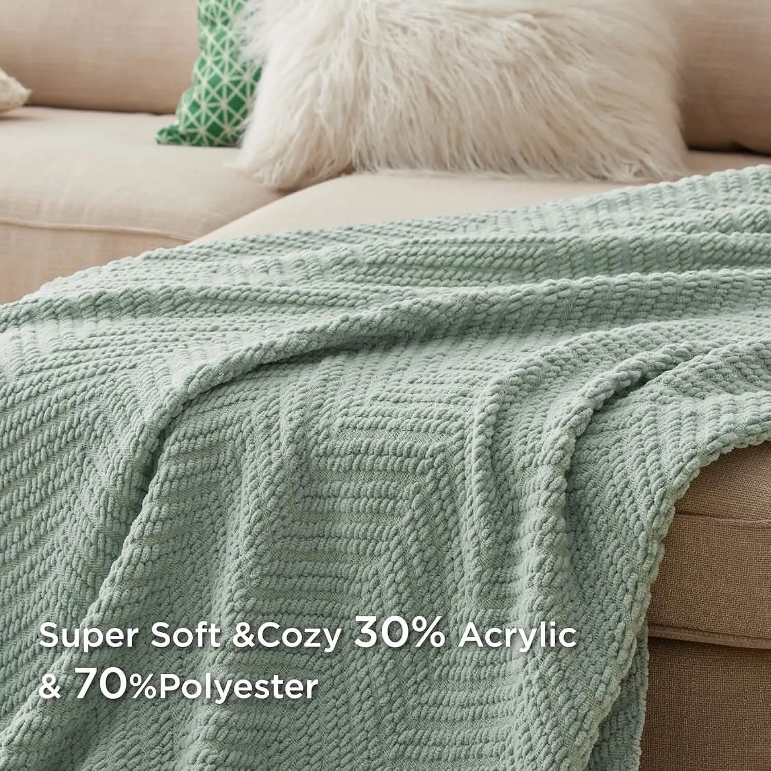 GentleSoft Versatile Knit Woven Chenille Blanket